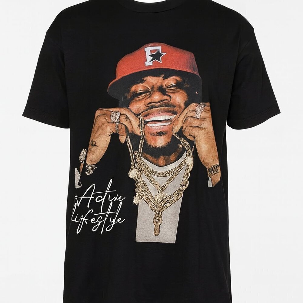 Romwe Street Life Portrait Graphic Tee - Size S